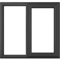 Crystal Right Hand Side Hung with Fixed Light Grey uPVC Casement Clear Glazed Window - 1190mm x 965mm Crystal-Direct
