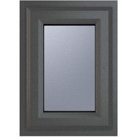 Crystal Top Opening Grey uPVC Casement Obscure Glazed Window Size 820mm x 820mm Crystal-Direct