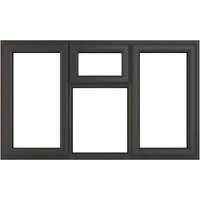 Crystal Triple Glazed Clear Left & Right Hand Side & Top Hung Grey/White Window - 1770mm x 1040mm uPVC Crystal-Direct