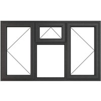 Crystal Triple Glazed Left & Right Hand Side & Top Hung Clear Grey/White Window - 1770mm x 965mm uPVC Crystal-Direct