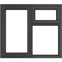 Crystal Triple Glazed Left Hand Side & Top Hung Clear Grey/White Window - 1190mm x 1190mm uPVC Crystal-Direct