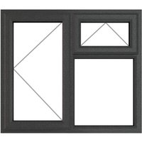 Crystal Triple Glazed Left Hand Side & Top Hung Clear Grey/White Window - 1190mm x 965mm uPVC Crystal-Direct