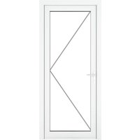 Crystal Triple Glazed Left Hand Side Hung Clear Full Glass White Single Door - 890mm x 2090mm uPVC Crystal-Direct