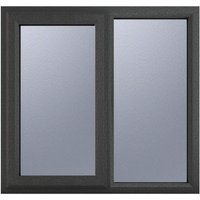 Crystal Triple Glazed Left Hand Side Hung Obscure Grey/White Window - 610mm x 1115mm uPVC Crystal-Direct