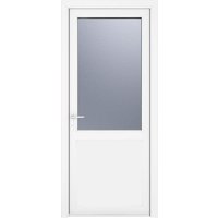 Crystal Triple Glazed Left Hand Side Hung Obscure Half Panel White Single Door - 920mm x 2090mm uPVC Crystal-Direct