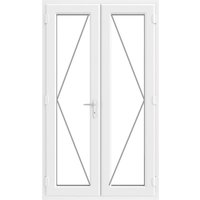 Crystal Triple Glazed White French Door - 1790mm x 2055mm uPVC Crystal-Direct