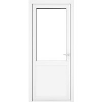 Crystal uPVC White Clear Glazed 2 Panel Left Hand Open Single Door - 2090mm x 890mm (82.3x35 inch) Crystal-Direct