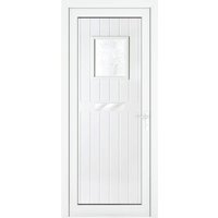 Crystal Chatsworth Left Hand White uPVC Obscure Glass Front Door - 2090mm x 920mm (82.3 x 36.2 inch) Crystal-Direct
