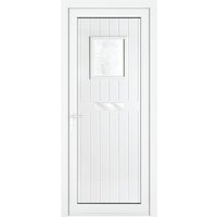 Crystal Chatsworth Right Hand White uPVC Obscure Glass Front Door - 2090mm x 920mm (82.3 x 36.2 inch) Crystal-Direct