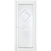 Crystal Hamburg Right Hand White uPVC Obscure Glass Front Door - 2090mm x 920mm (82.3 x 36.2 inch) Crystal-Direct