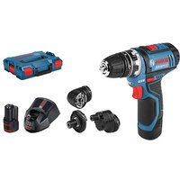Bosch GSR 12V-15 Drill Driver with GFA12 Accessory Set & 2 x 12V 2.0Ah Li-ion Batteries